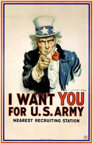 Vintage I Want You for US Army A4 Photo Print