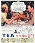 Vintage Iced Tea 1950s Vintage Retro Advert Poster