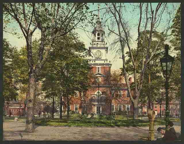 Vintage Independence Hall Philadelphia A4 Photo Print