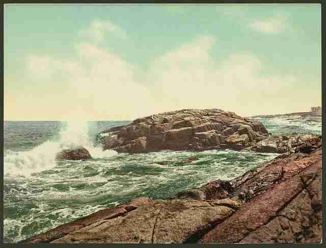 Vintage Indian Rock Narragansett Pier A4 Photo Print