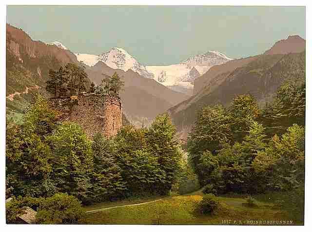 Vintage Interlaken Bernese Oberland 2 A4 Photo Print