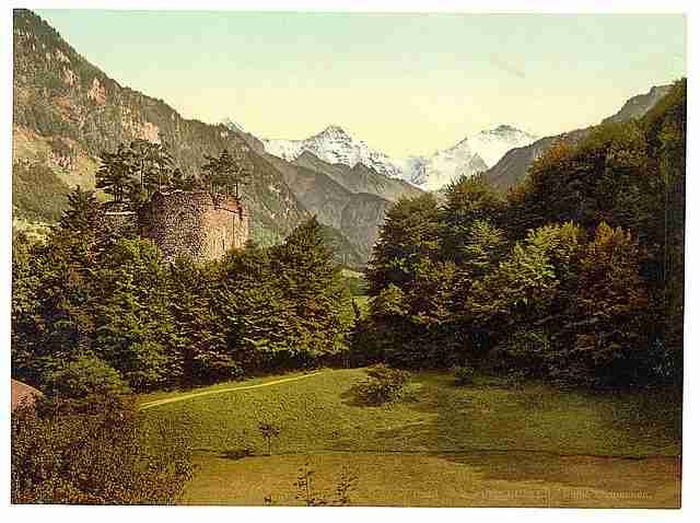 Vintage Interlaken Bernese Oberland 3 A4 Photo Print