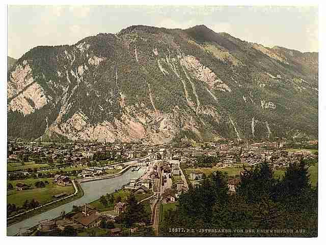 Vintage Interlaken Bernese Oberland A4 Photo Print