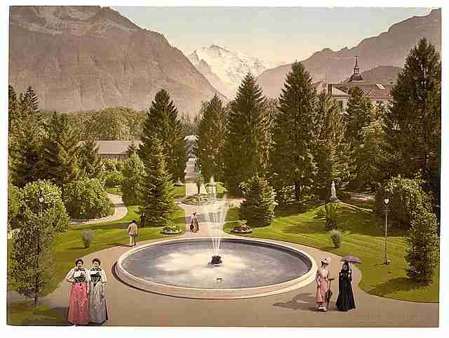 Vintage Interlaken Kursall I Bernese Oberland A4 Photo Print