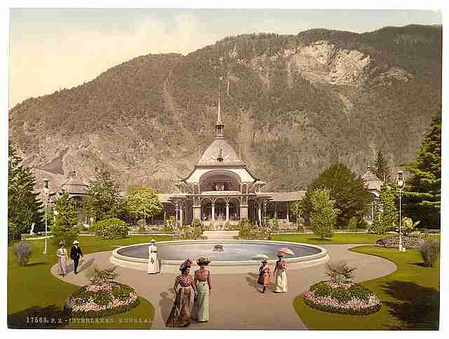 Vintage Interlaken Kursall II Bernese Oberland A4 Photo Print