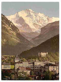 Vintage Interlaken hotels Bernese Oberland A4 Photo Print