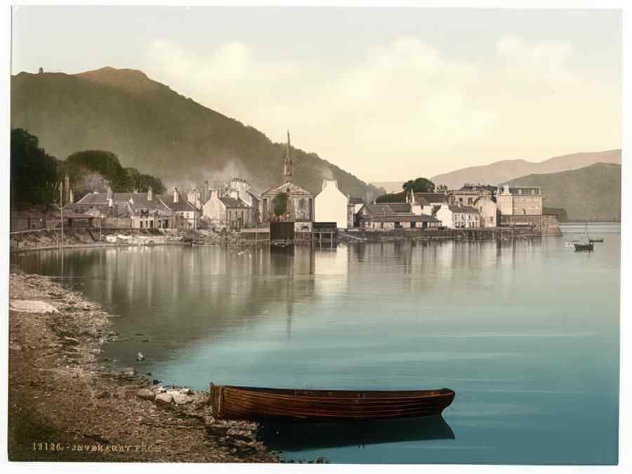 Vintage Inveraray From S Ie South Scotland A4 Photo Print