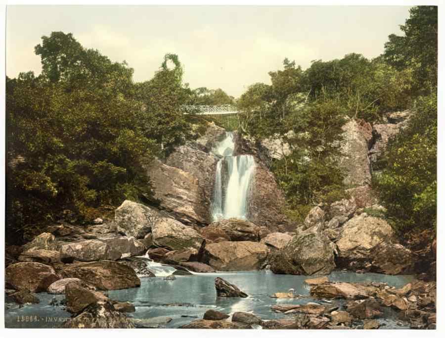 Vintage Inversnaid Falls Loch Lomond Scotland A4 Photo Print