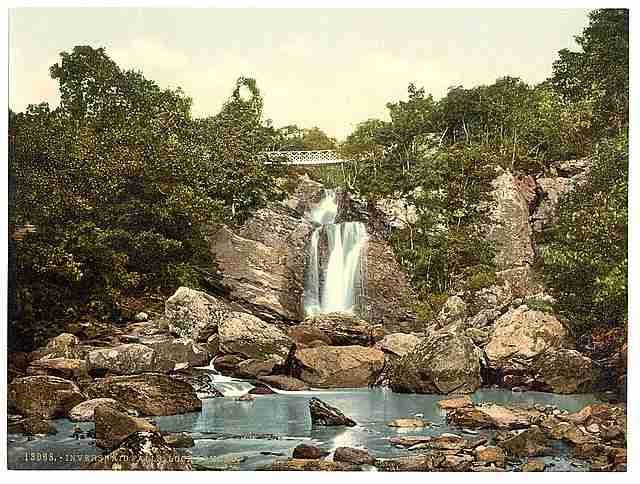 Vintage Inversnaid Falls Loch Lomond A4 Photo Print