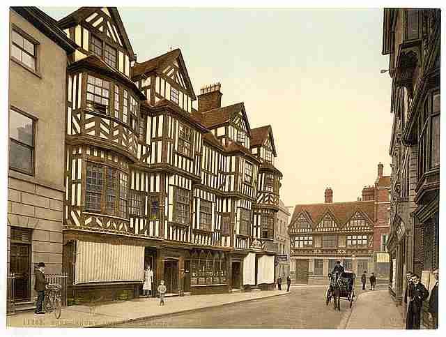 Vintage Irelands Mansion Shrewsbury A4 Photo Print