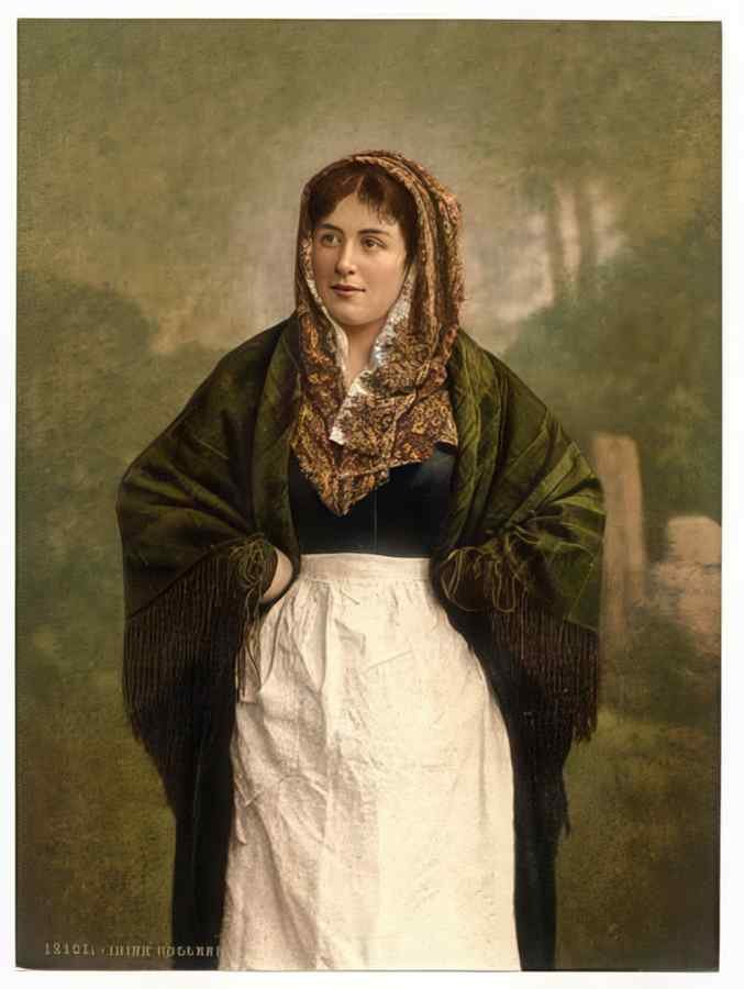 Vintage Irish Colleen A4 Photo Print