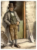 Vintage Irish Peasant Farmer A4 Photo Print
