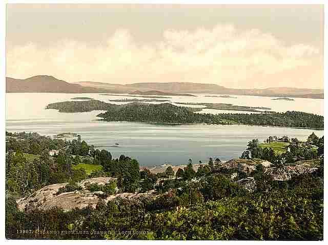 Vintage Islands from Luss Quarries Loch Lomond A4 Photo Print