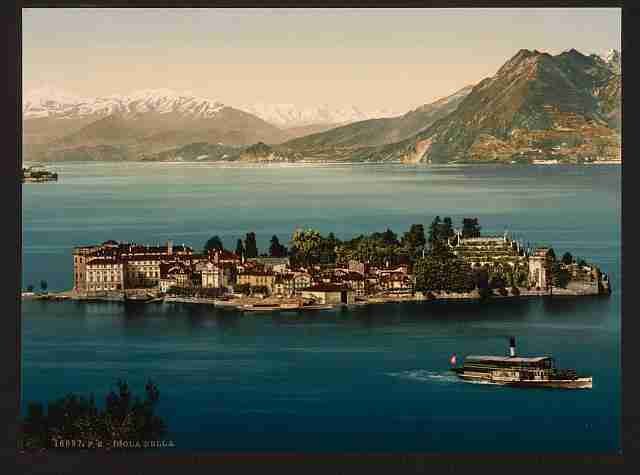 Vintage Isola Bella general view Lake Maggiore A4 Photo Print
