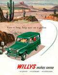 Vintage Jeep Willys 1950s Vintage Retro Advert Poster