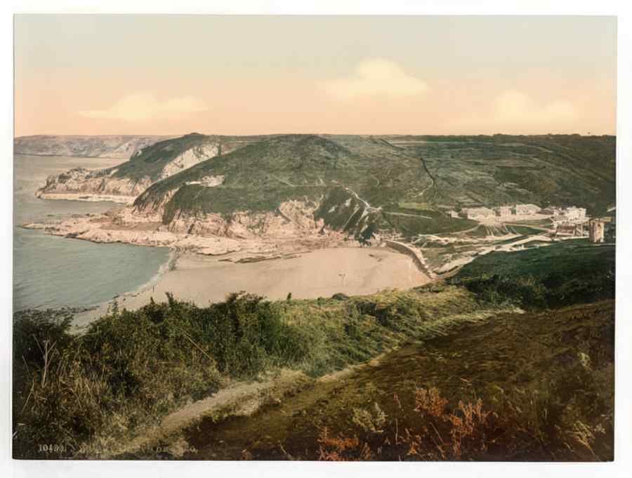 Vintage Jersey Greve De Lecq Channel Islands England A4 Photo Print