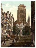 Vintage Jopengasse Danzig West Prussia A4 Photo Print
