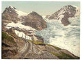 Vintage Jungfrau Eiger and Monch Bernese Oberland A4 Photo Print
