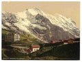 Vintage Jungfrau and Scheidegg I Bernese Oberland A4 Photo Print