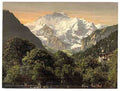 Vintage Jungfrau from Hohenweg Bernese Oberland A4 Photo Print