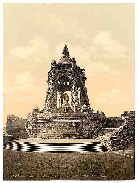 Vintage Kaiser William Monument Westphalia A4 Photo Print