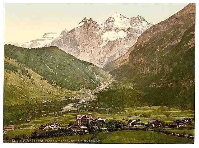 Vintage Kandersteg Bernese Oberland A4 Photo Print