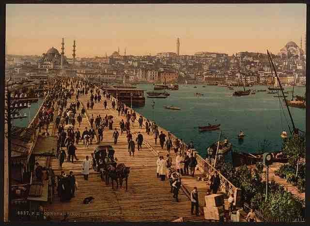 Vintage Kara Keui bridge Constantinople A4 Photo Print