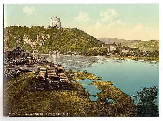 Vintage Kelheim and Liberation Hall Bavaria A4 Photo Print