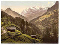 Vintage Kienthal and Alpine hut Bernese Oberland A4 Photo Print