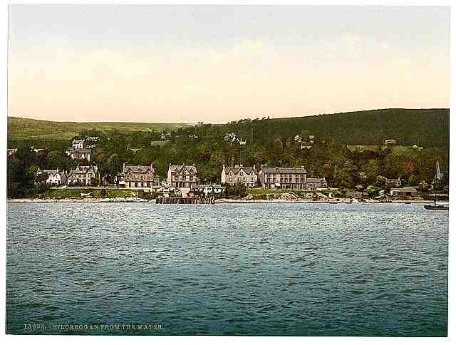 Vintage Kilcreggan from the water A4 Photo Print