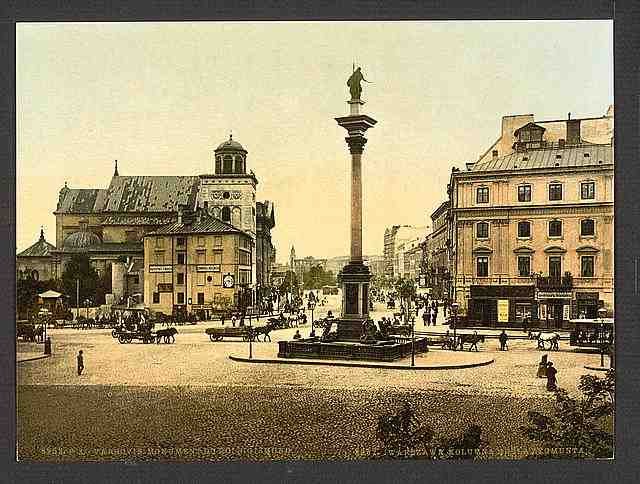 Vintage King Sigismunds monument Warsaw A4 Photo Print