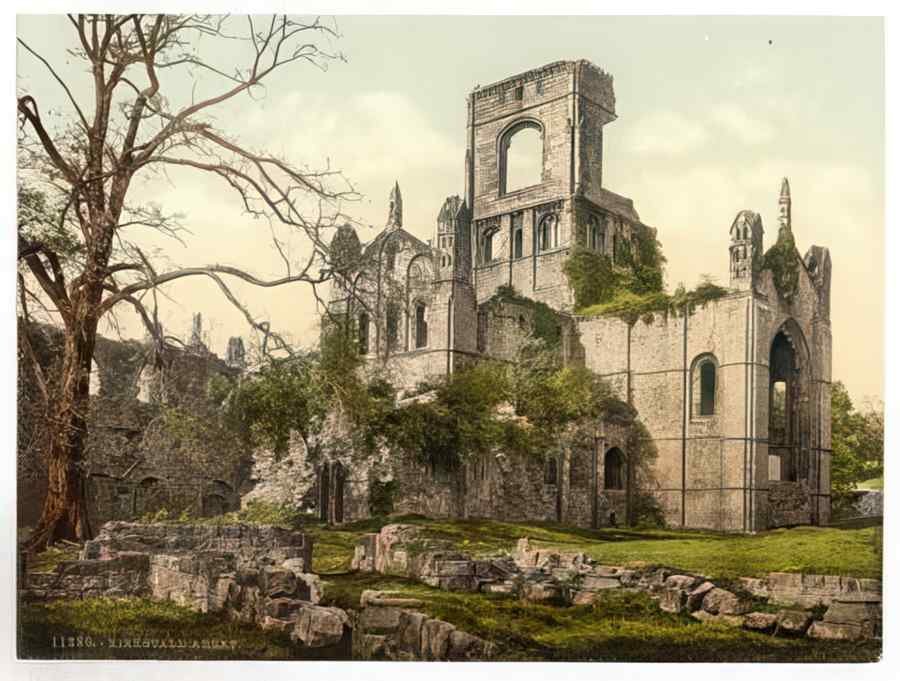 Vintage Kirkstall Abbey York England A4 Photo Print