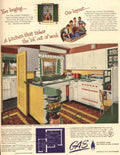 Vintage Kitchen Gas 1940s Vintage Retro Advert Poster