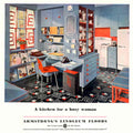 Vintage Kitchen Linoleum 1950s Vintage Retro Advert Poster