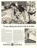 Vintage Kitchen Scene 1 1950s Vintage Retro Advert Poster