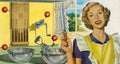 Vintage Kitchen Scene 2 1950s Vintage Retro Advert Poster