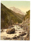 Vintage Klonthal on the Klothal Road Glarus A4 Photo Print