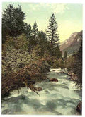 Vintage Klosters gorges of the Landquart Grisons A4 Photo Print