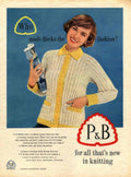 Vintage Knitting Pattern 1950s Vintage Retro Advert Poster