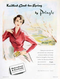 Vintage Knitwear Pringles 1950s Vintage Retro Advert Poster