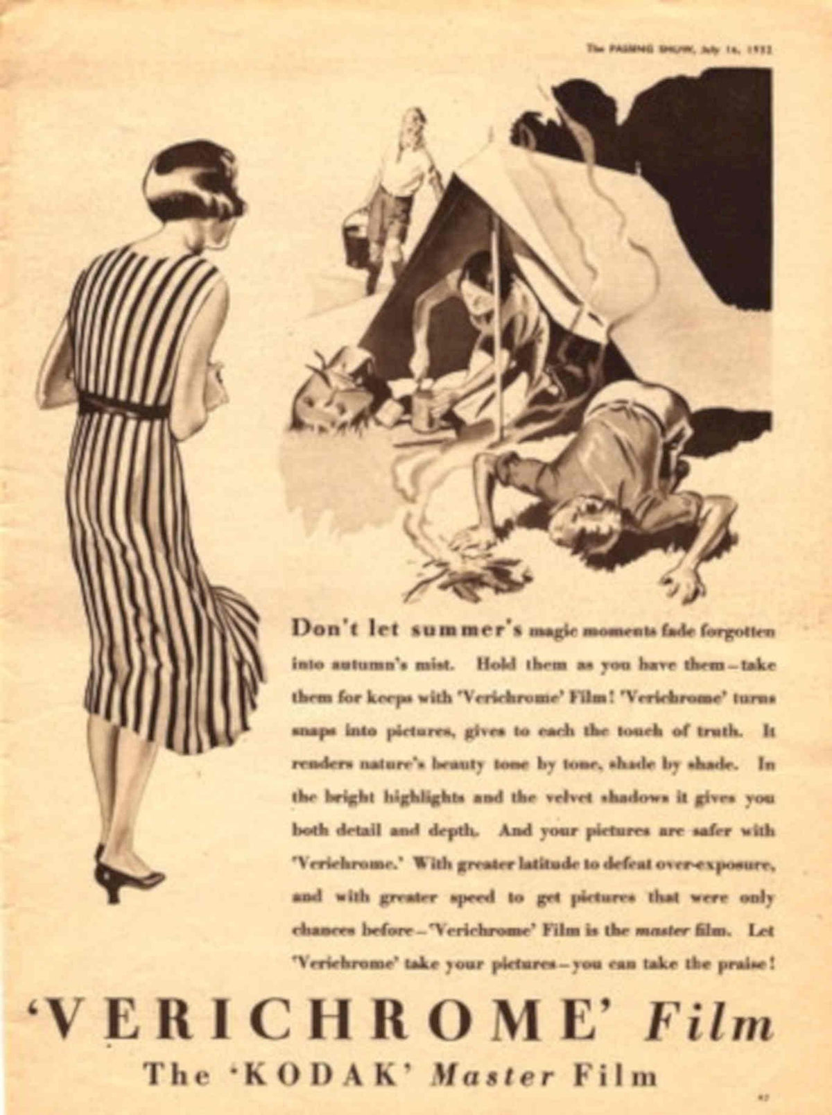 Vintage Kodak Film 1930s Vintage Retro Advert Poster