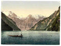 Vintage Konigsee general view Upper Bavaria A4 Photo Print