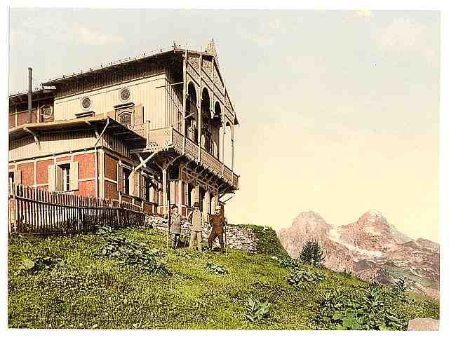 Vintage Konigshaus Schachen Upper Bavaria A4 Photo Print