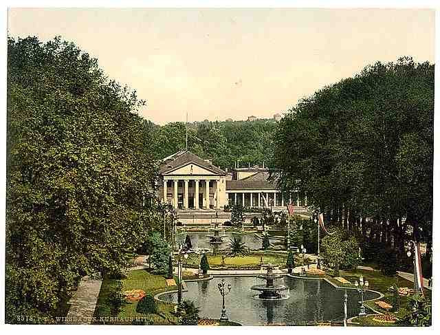 Vintage Kurhaus I Wiesbaden Hesse Nassau A4 Photo Print