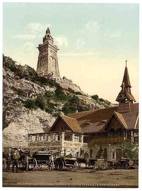 Vintage Kyffhauser and monument Thuringia A4 Photo Print