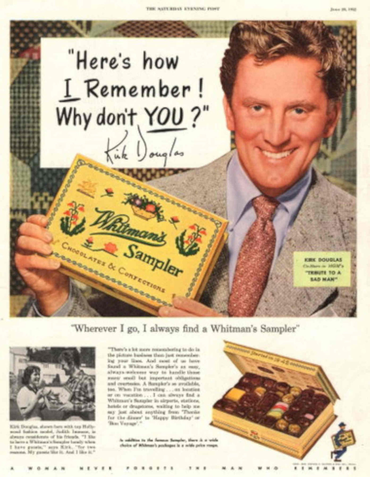 Vintage Kyle Douglas 1950s Vintage Retro Advert Poster