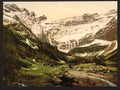 Vintage La Cirque and waterfall Gavarnie Pyrenees A4 Photo Print