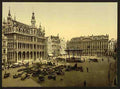 Vintage La Grande Place Brussels A4 Photo Print
