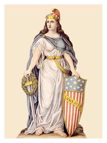 Vintage Lady Liberty A4 Photo Print