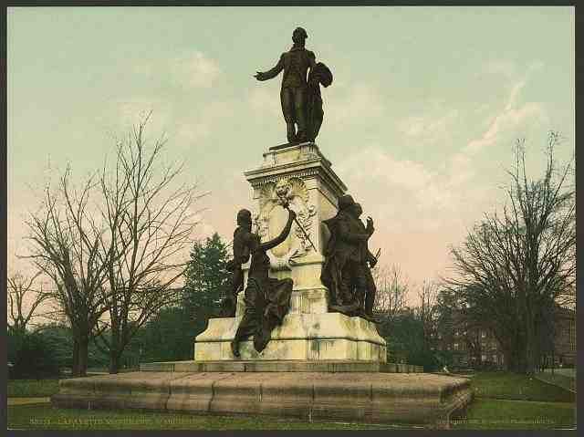 Vintage Lafayette Monument Washington A4 Photo Print